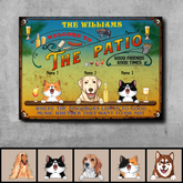 Metal Backyard Patio Signs, Gifts For Pet Lovers, Where The Neighbors Listen To Good Music Personalized Family Sign